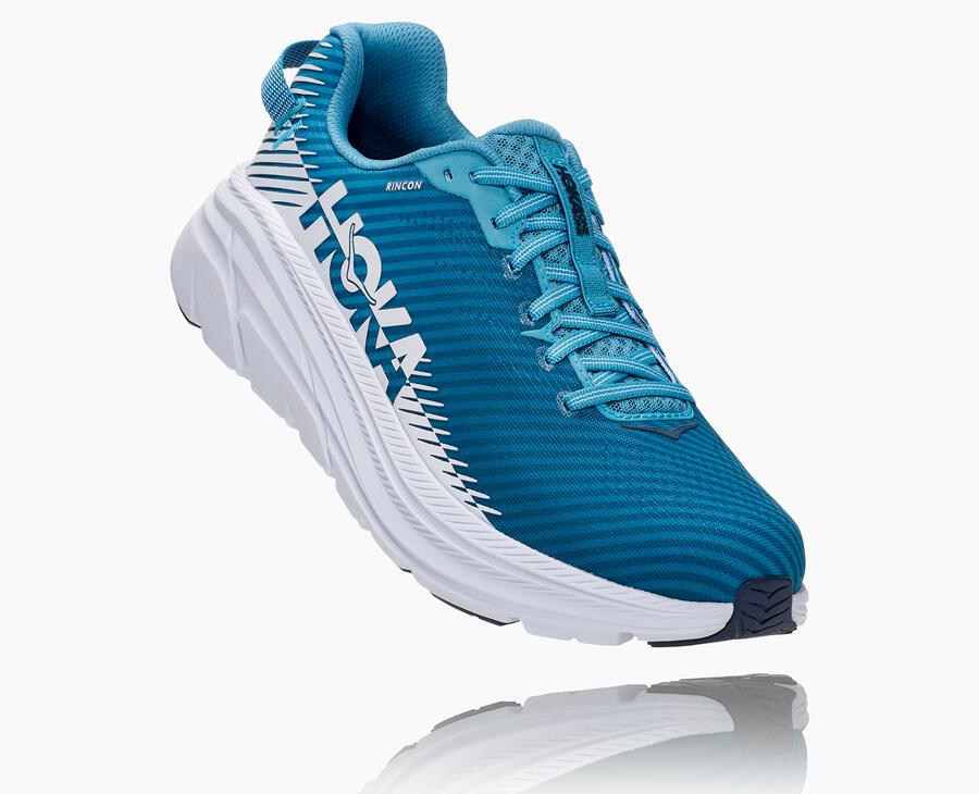 Hoka Mens Running Shoes NZ - Hoka One One Rincon 2 Blue/White (HTB327541)